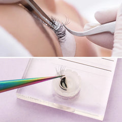 100pcs Disposable Individual Eyelash Glue Holder Grafting Eyelashes Blossom Cup Rings Eyelash Extension Adhesive Stand Holder