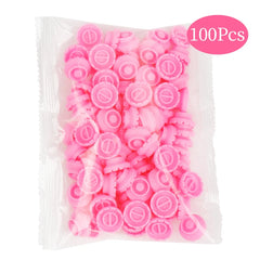 100pcs Disposable Individual Eyelash Glue Holder Grafting Eyelashes Blossom Cup Rings Eyelash Extension Adhesive Stand Holder